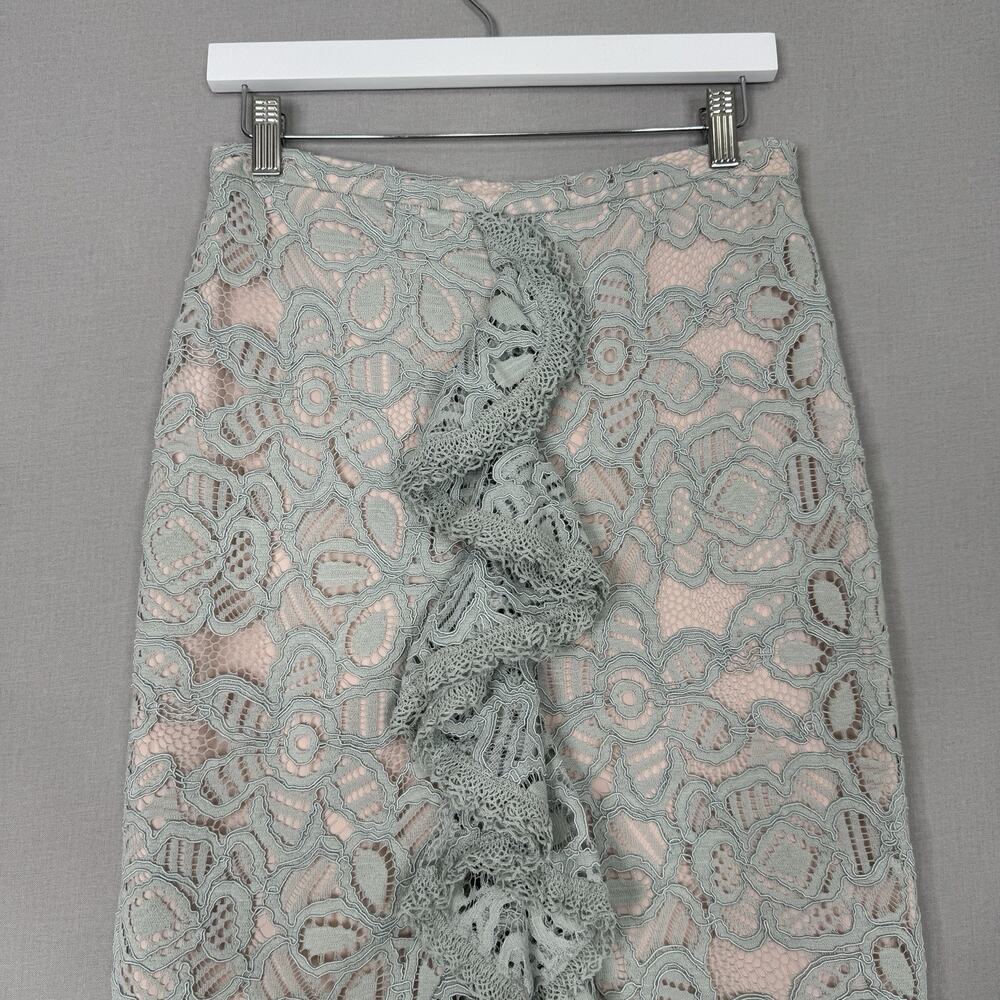 Alexis Women Skirt Set Small Blue Pastel Lace Midi Ruffle Fairy Dainty Whimy Y2K - Picture 3 of 16